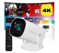 OVERMAX MULTIPIC Veer Mini Proyector 4K FullHD, Corrección Keystone, Imagen hasta 200", Wi-Fi Bluetooth, 2000 Lúmenes 120 ANSI, Proyector de Estrellas, Mando a Distancia, Android, Cine en Casa