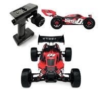 Overmax X-Atrox Coche Teledirigido RC Stadium Truck 4x4, 50 km/h, 1:14, 14+ | Motor RC550, Amortiguadores Hidráulicos, Chasis de Aluminio 6061, Alcance 100 m, Batería 1800 mAh, Suspensión Ajustable