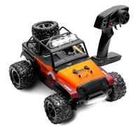 Overmax X-Quail Coche Teledirigido RC 4x4 1:18, 25 km/h Coche RC Todoterreno, 2.4 GHz, 40 min con 2 Baterias, LED, Conduccion sobre Dos Ruedas, Chasis Cerrado, Jaula, para Niños De 6 Años, Off-Road