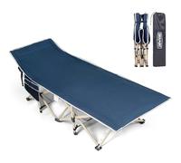 OVERMONT Cama Plegable Camping Plegable - Camas de Campamento Portátil para Adultos Dormir - con Bolsillo Lateral Bolsa de Transporte para Camping Playa Exterior Viajes - 120 kg 190x71CM