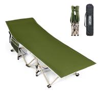 OVERMONT Cama Plegable Camping Plegable - Camas de Campamento Portátil para Adultos Dormir - con Bolsillo Lateral Bolsa de Transporte para Camping Playa Exterior Viajes - 120 kg 190x71CM