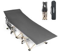 OVERMONT Cama Plegable Camping Plegable - Camas de Campamento Portátil para Adultos Dormir - con Bolsillo Lateral Bolsa de Transporte para Camping Playa Exterior Viajes - 120 kg 190x71CM