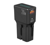 OVERMUST - Cargador de Viaje Universal | USB-C y USB-A | Compatible con 200 Países | Potencia 20W | Diseño Compacto y Seguro | Recarga Rápida | Ideal para Teléfonos, Tablet, Cámaras
