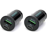 OVERMUST - Cargador Mechero Coche 36W | USB PD y QC 3.0 | Recarga Rápida iPhone 14, 13, 12 Pro MAX, Samsung, Huawei, iPad, MacBook, AirPods | Compacto y Seguro | Transformador USB, USB C, Negro