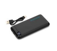 OVERMUST - Cargador Portátil 10.000 mAh | 2 Puertos USB y 1 USB-C | Recarga Micro USB o USB-C | Indicador de Batería | Powerbank para Smartphone y Tableta (iPhone, Samsung), Negro
