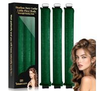 Overnight Blowout Rods - Rizador de pelo sin calor para dormir, pequeños rizos sin calor, terciopelo satinado, varillas flexibles para la noche, sin calor, para dormir, herramientas de peinado para