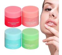 Overnight - de labios de 39 cm Overnight | Regeneración de la humedad - Labios naturales durante la noche, 4 unidades de mascarillas de labios para un brillo, regenera