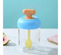 Overnight Oats - Recipiente de preparación de comidas con tapa y cuchara de doble sellado, diseñado para leche, granos, avena, yogur y ensaladas, hecho de materiales (naranja)