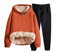 Overol con capucha para mujer, para invierno, para jóvenes, grueso, cálido, color liso, talla grande, traje de baño, pantalones, coberturas para mujer, rosso, X-Large