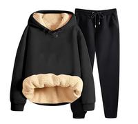Overol con capucha para mujer, para invierno, para jóvenes, grueso, cálido, color sólido, talla grande, traje de baño, pantalones, coberturas para mujer, Negro, X-Large