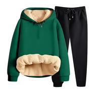 Overol con capucha para mujer, para invierno, para jóvenes, grueso, cálido, color sólido, talla grande, traje de baño, pantalones, coberturas para mujer, verde, XX-Large