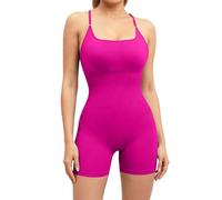 Overol de yoga para mujer, corto del Reino Unido, overol de entrenamiento de una pieza para mujer, overol todo en uno, pantalones cortos de entrenamiento, enterizo negro, talla pequeña, 1 pieza