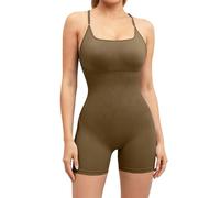 Overol de yoga para mujer, corto del Reino Unido, overol de entrenamiento de una pieza para mujer, overol todo en uno, pantalones cortos de entrenamiento, enterizo negro, talla pequeña, 1 pieza