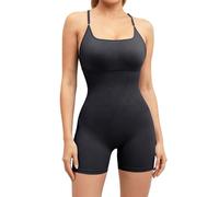 Overol de yoga para mujer, corto del Reino Unido, overol de entrenamiento de una pieza para mujer, overol todo en uno, pantalones cortos de entrenamiento, enterizo negro, talla pequeña, 1 pieza