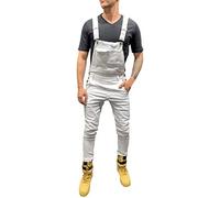 Overol para hombre de camuflaje del Reino Unido, overol de mezclilla con pechera y tirantes para hombre, ajuste delgado, casual, ropa de calle, elegante, ropa de trabajo, ajustable, vintage, elástico