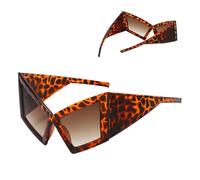 Oversized Kitten Eye Sunglasses, Hip Hop Novelty Eyewear, Trendy Funny Eyeglasses For Women Adults Dancer Personal Wellness Daily Style Routine Maintenance Organization Accessory Set Case Kit Box Gift
