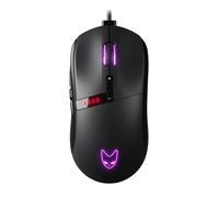 Oversteel - Invar Ratón Gaming USB, 12400 DPI ajustables, 9 Botones Programables, 10 Modos de Iluminación RGB, Ultraligero, Ergonómico Sensor Óptico, PC/Mac, Color Negro