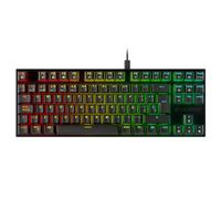 Oversteel - KOVAR Teclado TKL Gaming USB, Retroiluminación RGB, Switch Mecánico Outemu Red, Anti-Ghosting, Layout Español PC/MAC/Android