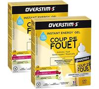 OVERSTIM.s - 20 Energy Boost Gels (Surtido 2x10 geles) - Gel energético instantáneo para deportes (ciclismo, running.) - Esfuerzos intensos y pasos difíciles