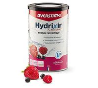 OVERSTIM.s - Bebida energética Hydrixir Antioxidante (600 g) - Bebida energética para el deporte - Electrolitos (sodio, magnesio) - Vitaminas (B1, B6, C y E) - Sabor Frutas-Rojas