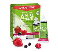 OVERSTIM.s- Gel Antioxydant (10 gels) - Gel énergétique pour le sport (vélo, course à pied…) - Limite les crampes - Saveur Fruits rouges