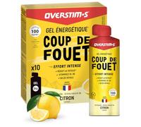 OVERSTIM.s - Gel Coup de Fouet (x10) - Gel energético para deporte (ciclismo, correr) - Energía instantánea - Esfuerzos intensos y secciones difíciles - 100 kcal/Gel - Limón