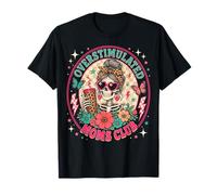Overstimulated Moms Club Funny Mother's Day Skeleton Mom Camiseta