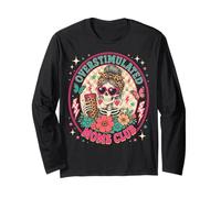Overstimulated Moms Club Funny Mother's Day Skeleton Mom Manga Larga