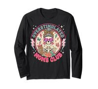 Overstimulated Moms Club Funny Mother's Day Skeleton Mom Manga Larga