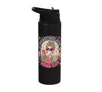Overstimulated Moms Club Funny Mother's Day Skeleton Mom Stainless Steel Insulated Water Bottle