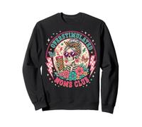 Overstimulated Moms Club Funny Mother's Day Skeleton Mom Sudadera