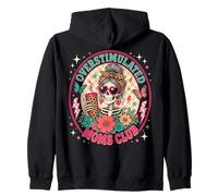 Overstimulated Moms Club Funny Mother's Day Skeleton Mom Sudadera con Capucha