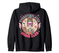 Overstimulated Moms Club Funny Mother's Day Skeleton Mom Sudadera con Capucha