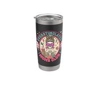 Overstimulated Moms Club Funny Mother's Day Skeleton Mom Vaso térmico de acero inoxidable de doble pared