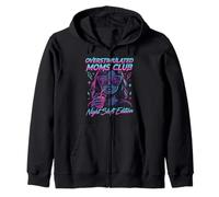 Overstimulated Moms Club Retro Night Shift Edition Mama Sudadera con Capucha
