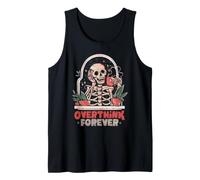 Overthink Forever Skeleton Overthinker Arte Divertido EduEly Camiseta sin Mangas