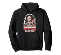 Overthink Forever Skeleton Overthinker Arte Divertido EduEly Sudadera con Capucha