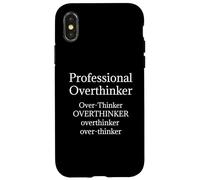 Overthinker Camiseta Divertida Profesional Overthinker Carcasa para iPhone X/XS