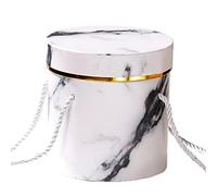 OVERTOYOU Cajas redondas para sombreros, cajas florales para embalaje de flores, bolsa de papel, caja de almacenamiento de regalo, caja de embalaje de flores con tapa