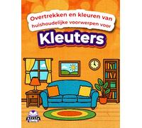 Overtrekken en kleuren van huishoudelijke voorwerpen voor kleuters, educatieve werkboeken voor kinderen van 2 tot 7 jaar. Overtrekken van voorwerpen thuis: Schrijfwerkboeken voor peuters en kleuters