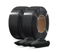 OVERTURE 2KG Bundle Refill PETG, filamento para impresora 3D de 1.75 mm, paquete de 2 x 1kg-Recarga para carrete reutilizable de Bambu Lab, precisión de +/- 0.02 mm (Negro*2)