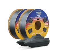 OVERTURE Filamento PETG 1.75mm para Impresoras 3D, Perfectamente Enrollado Filamento Resistente y Duradero, Carrete de Cartón 2kg (4.4lbs), Precisión +/- 0.02mm (Gris Espacial*2)