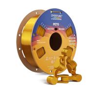 OVERTURE Filamento PETG Rápido para Impresoras 3D 1,75 1kg, Dorado | Fuerte y Resistente, Extrusión Suave, Adhesión Superior entre Capas, Hasta 300 mm/s, Precisión ± 0,02mm (Dorado)