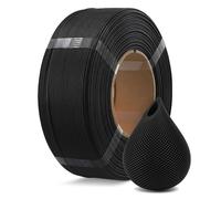 OVERTURE Filamento PLA de Recarga 1,75 mm para Impresora 3D, 1 kg Recarga para Carrete Reutilizable de Bambu Lab, Precisión de ±0,02 mm, Compatible con la mayoría de impresoras 3D FDM(Negro)