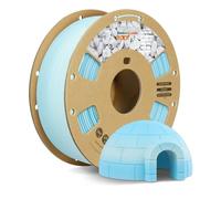 OVERTURE Filamento PLA Mármol 1.75mm, Filamento para Impresora 3D con Efecto Piedra Realista, 1kg (2.2 lbs) Carrete de Cartón, Precisión +/-0.02mm (Azul Glaciar)