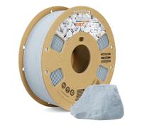 OVERTURE Filamento PLA Mármol 1.75mm, Filamento para Impresora 3D con Efecto Piedra Realista, 1kg (2.2 lbs) Carrete de Cartón, Precisión +/-0.02mm (Gris Luz Lunar)