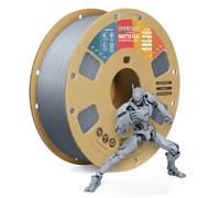 OVERTURE Filamento PLA Mate Impresora 3D 1.75, 1KG Matte Gris claro | Acabado Mate Refinado, Oculta las Líneas de Capa, Precisión ± 0.02 mm, Apto para la mayoría de FDM (Gris claro)