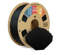OVERTURE Filamento PLA Mate Impresora 3D 1.75, 1KG Matte Negro | Acabado Mate Refinado, Oculta las Líneas de Capa, Precisión ± 0.02 mm, Apto para la mayoría de FDM (Negro)