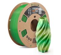 OVERTURE Filamento PLA Seda Arcoíris para Impresora 3D, Filamento PLA Brillante 1,75mm 1kg, Carrete de Cartón (Rosa plateado seda)
