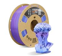 OVERTURE Filamento PLA Seda Arcoíris para Impresora 3D, Filamento PLA Brillante 1,75mm 1kg, Carrete de Cartón (Tropical seda)